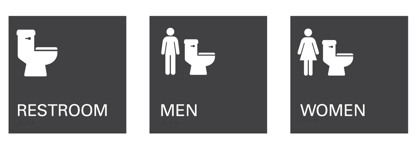 gender bathroom symbols