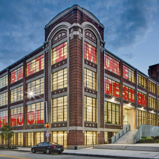 A building with many windows.