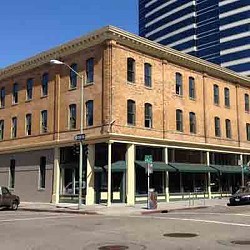 A building with a street in front.