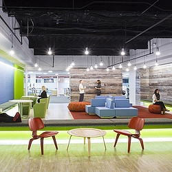 A group of people in a room.