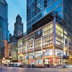 A large building with many windows.