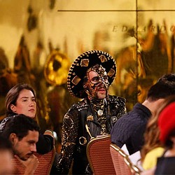 A person in a garment.