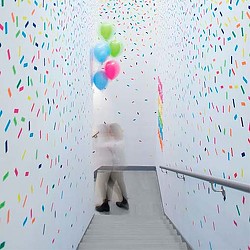 A person climbing a wall.