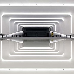 A close-up of a white file cabinet.