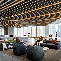 A group of people in a room.