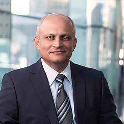 A man in a suit and tie.