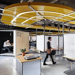 A person sitting at a desk.