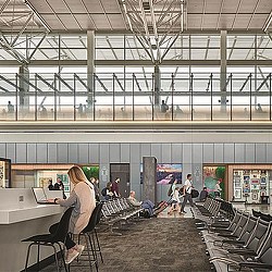 A group of people in an office.