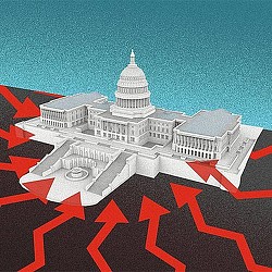 Washington D.C. capitol illustration.
