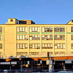 A building with many windows.