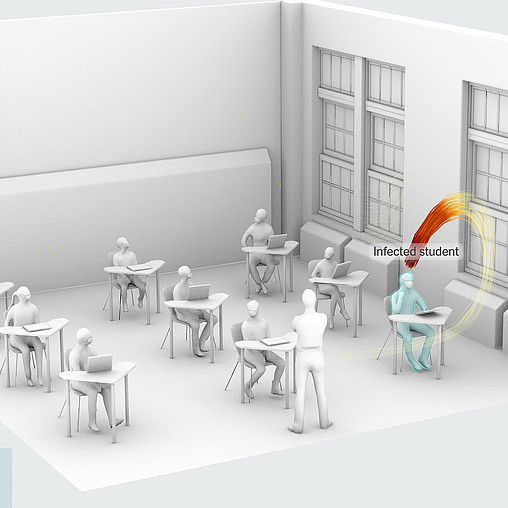 A group of people in a room.