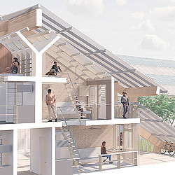 People on the stairs.