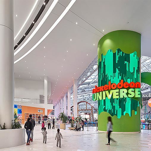 A large green sign.