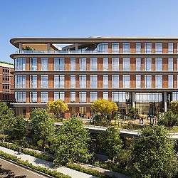 A building with many windows.