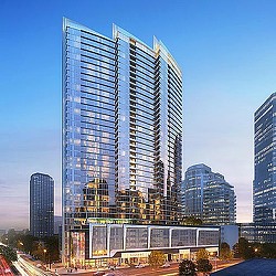 A group of tall buildings.