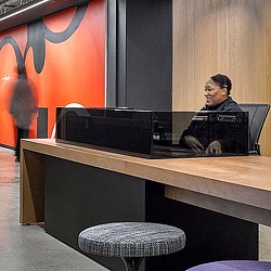 A person sitting at a desk.