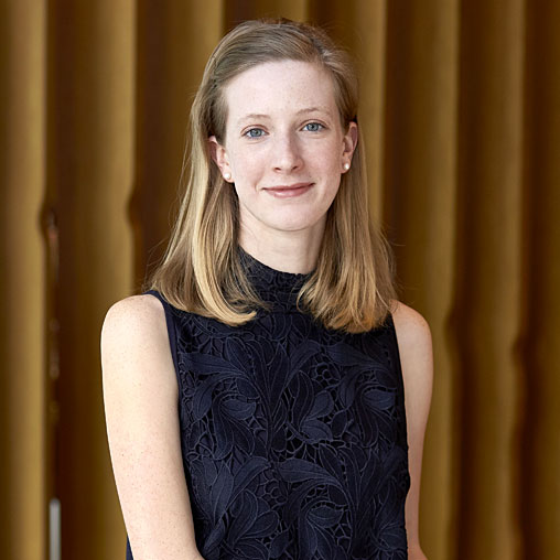 A woman in a black dress.