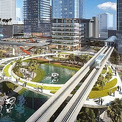 A large city landscape.