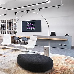 A room with a table and chairs.