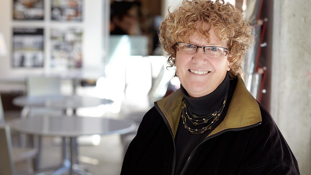 A person wearing glasses.