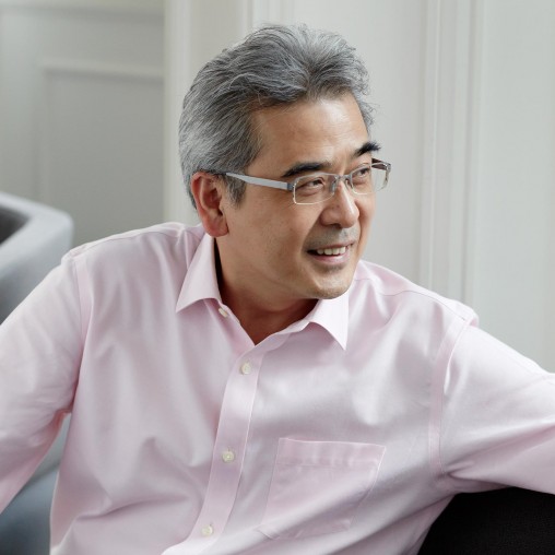 A man wearing glasses.