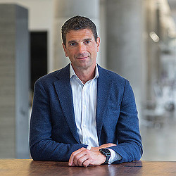 A man sitting at a table.