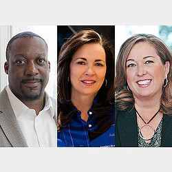 A group of people smiling.