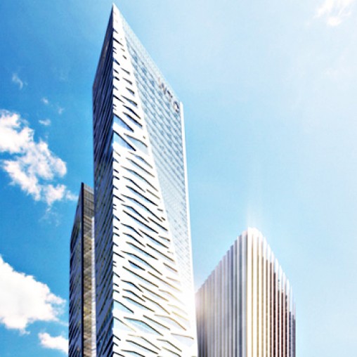 A couple of skyscrapers.
