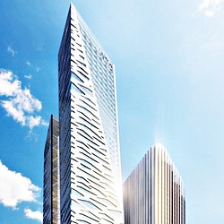 A couple of skyscrapers.