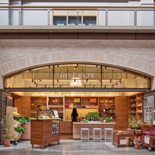 A building with a large arched roof.
