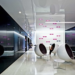 A person sitting in a chair.