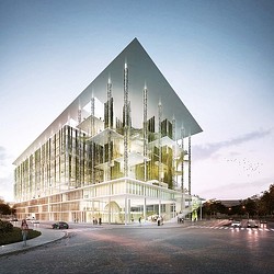 A building with a lot of windows.