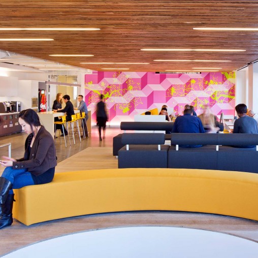 A group of people in a room.