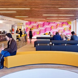 A group of people in a room.