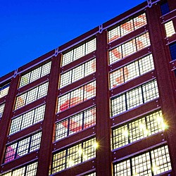 A building with many windows.