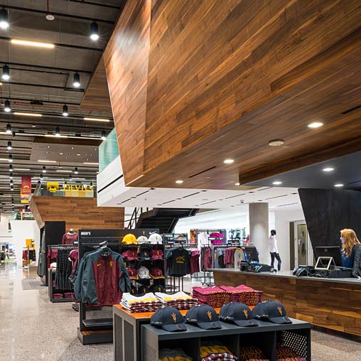 A store with a large display of shoes.
