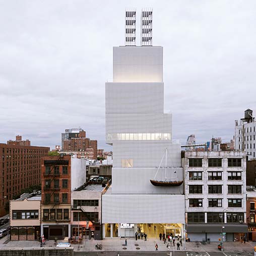 A tall building in New Museum.