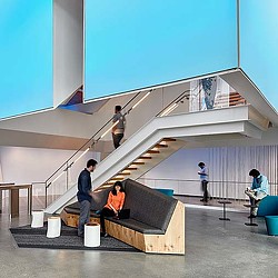 People sitting on a bench.