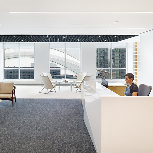 A person sitting at a desk.