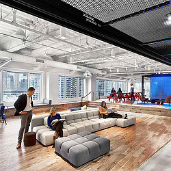 A group of people in a room.