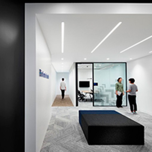 A group of people in a room.
