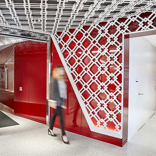 Paul Hastings law firm headquarters hallway.