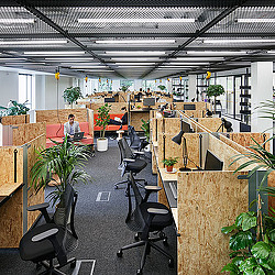 A person sitting at a desk.