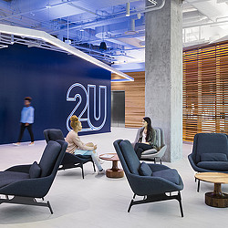 A few people in a room.