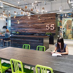 A person sitting at a table.