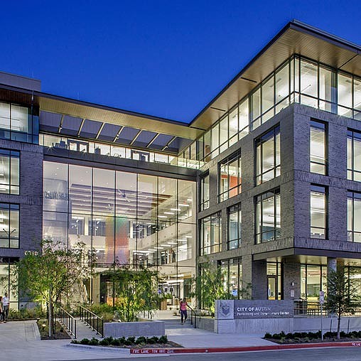 A building with a few windows.