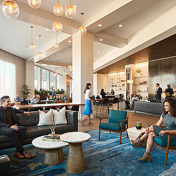 A group of people in a room.