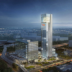 TK Elevator North America Headquarters aerial view.