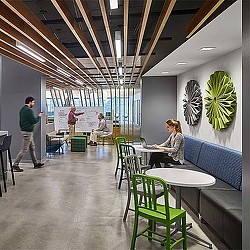 A group of people in a room.