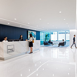 A group of people in a room.